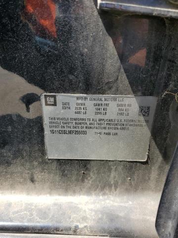 1G11C5SL9EF255033 - 2014 CHEVROLET MALIBU 1LT BLACK photo 12