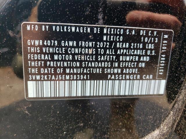 3VW2K7AJ5EM383941 - 2014 VOLKSWAGEN JETTA BASE Qara foto 12