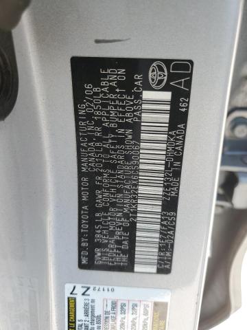 2T1KR32EX6C590067 - 2006 TOYOTA COROLLA MA XR SILVER photo 13