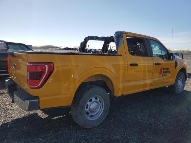 1FTFW1E52MKD34527 - 2021 FORD F150 SUPERCREW YELLOW photo 3