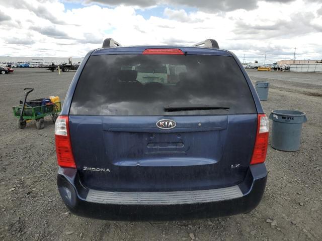 KNDMB233286202618 - 2008 KIA SEDONA EX BLUE photo 6