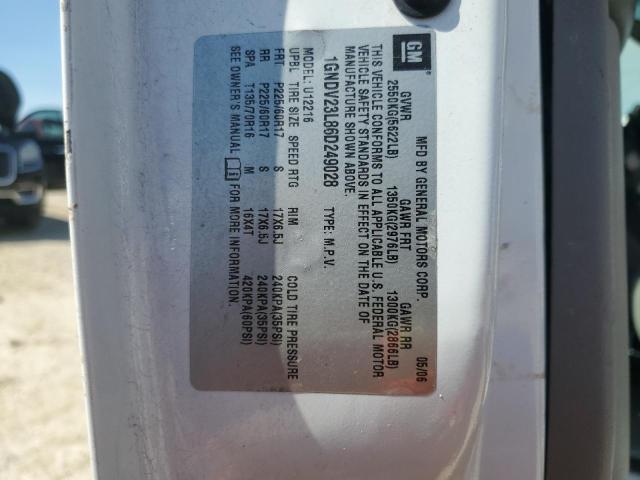 1GNDV23L86D249028 - 2006 CHEVROLET UPLANDER LS WHITE photo 14