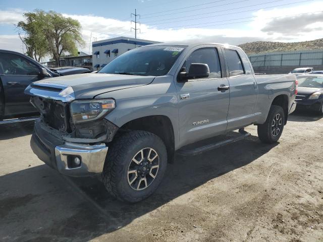 5TFUY5F19KX801253 - 2019 TOYOTA TUNDRA DOUBLE CAB SR/SR5 GRAY photo 1