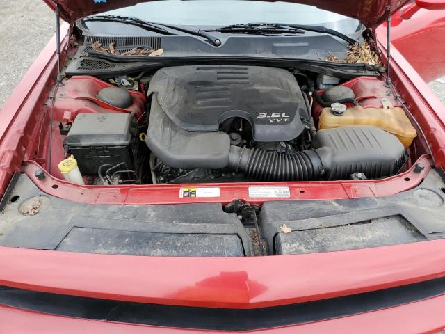 2B3CJ4DG1BH514089 - 2011 DODGE CHALLENGER RED photo 11