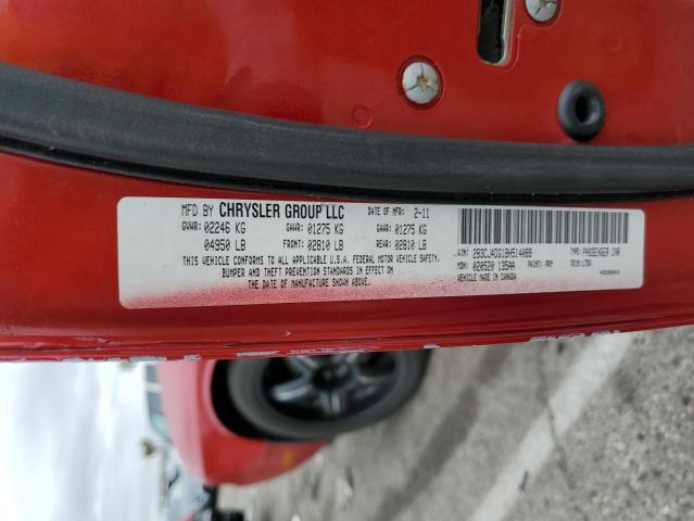 2B3CJ4DG1BH514089 - 2011 DODGE CHALLENGER RED photo 12