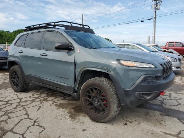 1C4PJMBS7EW276214 - 2014 JEEP CHEROKEE TRAILHAWK BLUE photo 4