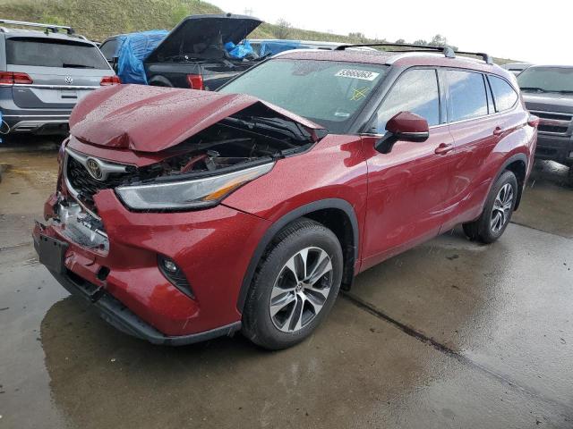 5TDHZRBH0MS088731 - 2021 TOYOTA HIGHLANDER XLE Bordo foto 1
