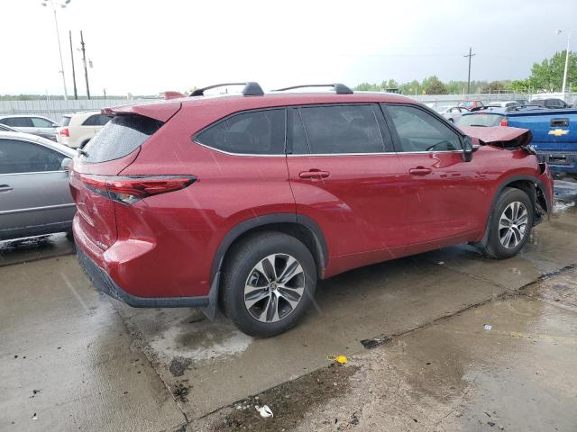 5TDHZRBH0MS088731 - 2021 TOYOTA HIGHLANDER XLE Bordo foto 3