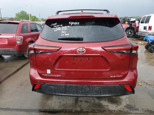 5TDHZRBH0MS088731 - 2021 TOYOTA HIGHLANDER XLE Bordo foto 6