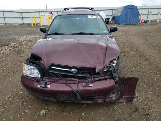 4S3BH6359Y7309691 - 2000 SUBARU LEGACY L BURGUNDY photo 5