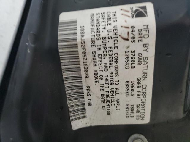 1G8AJ52F05Z163079 - 2005 SATURN ION LEVEL 2 银色 照片 13