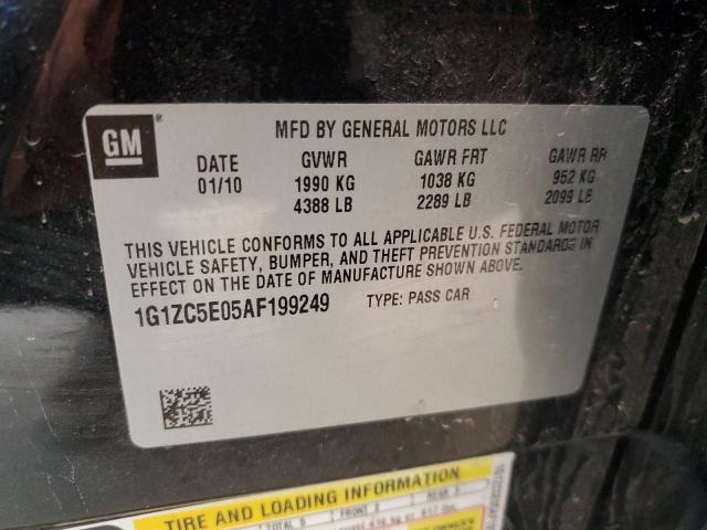 1G1ZC5E05AF199249 - 2010 CHEVROLET MALIBU 1LT BLACK photo 13