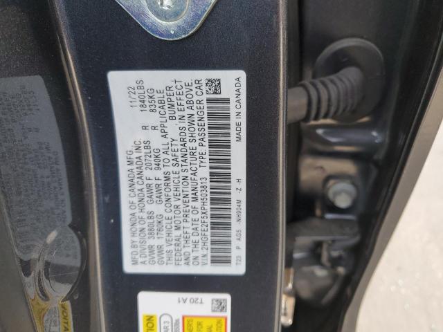 2HGFE2F5XPH503813 - 2023 HONDA CIVIC SPORT 灰色 照片 12