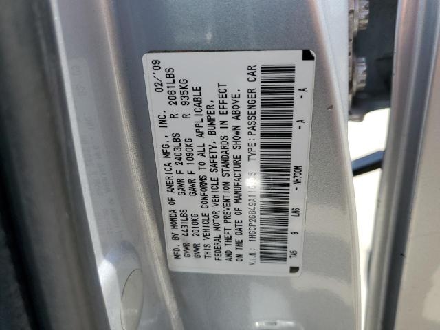 1HGCP26849A110785 - 2009 HONDA ACCORD EXL SILVER photo 12