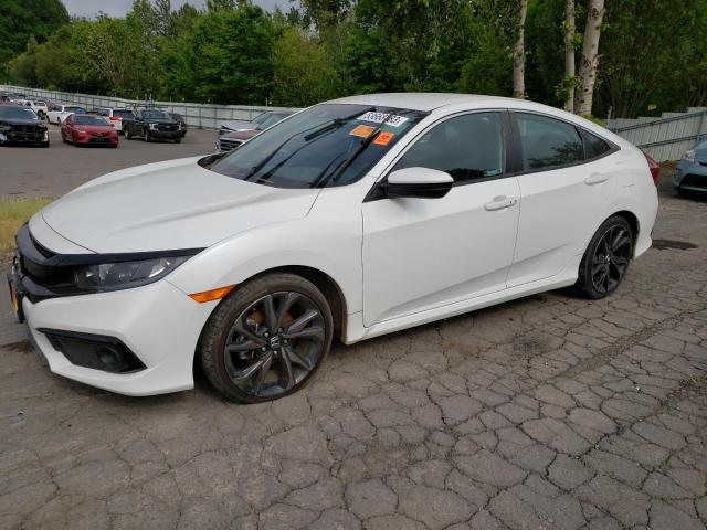 19XFC2F85KE210596 - 2019 HONDA CIVIC SPORT WHITE photo 1