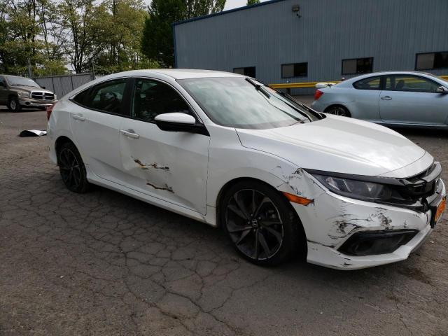 19XFC2F85KE210596 - 2019 HONDA CIVIC SPORT WHITE photo 4