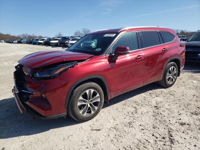 5TDGZRBH6MS099888 - 2021 TOYOTA HIGHLANDER XLE RED photo 1