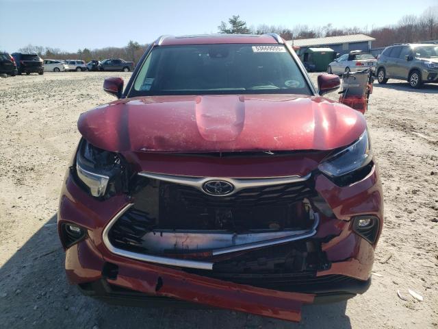 5TDGZRBH6MS099888 - 2021 TOYOTA HIGHLANDER XLE RED photo 5