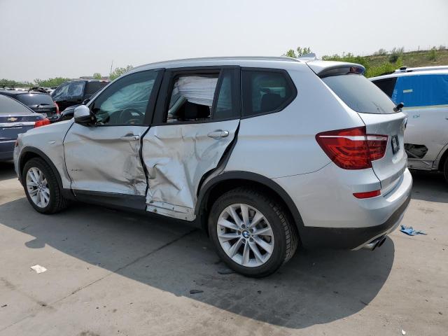 5UXWX9C31H0T21779 - 2017 BMW X3 XDRIVE28I SILVER photo 2