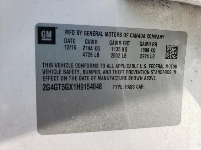 2G4GT5GX1H9154848 - 2017 BUICK REGAL GS თეთრი ფოტო 13
