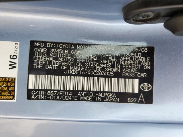 JTKDE167X90283025 - 2009 TOYOTA SCION TC 蓝色 照片 12