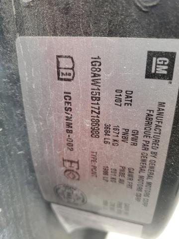 1G8AW15B17Z186988 - 2007 SATURN ION LEVEL 3 SILVER photo 12