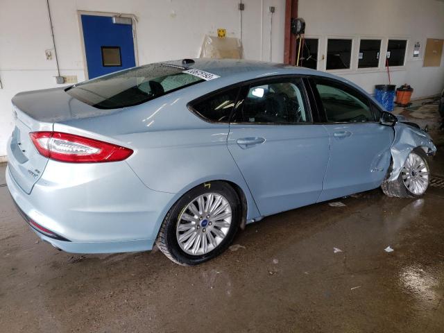 3FA6P0LU6DR147259 - 2013 FORD FUSION SE HYBRID BLUE photo 3