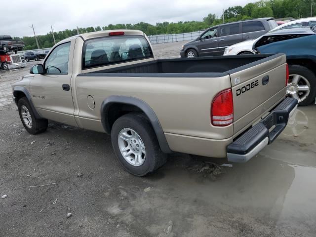 1B7FL16X92S668995 - 2002 DODGE DAKOTA BASE TAN photo 2