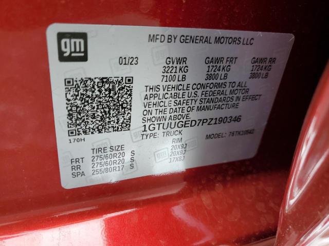 1GTUUGED7PZ190346 - 2023 GMC SIERRA K1500 DENALI RED photo 13