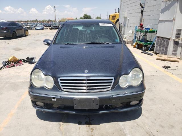 WDBRF40J85F653930 - 2005 MERCEDES-BENZ C-CLASS 230K SPORT SEDAN BLUE photo 5