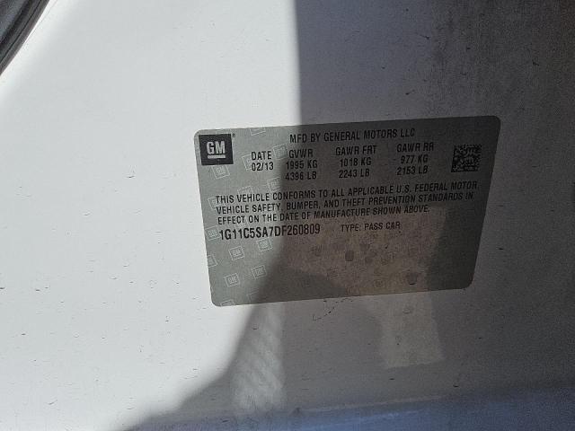 1G11C5SA7DF260809 - 2013 CHEVROLET MALIBU 1LT WHITE photo 12