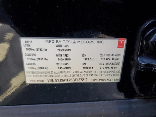 5YJSA1E25GF137212 - 2016 TESLA MODEL S Qara foto 12