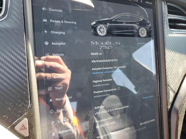 5YJSA1E25GF137212 - 2016 TESLA MODEL S Qara foto 9