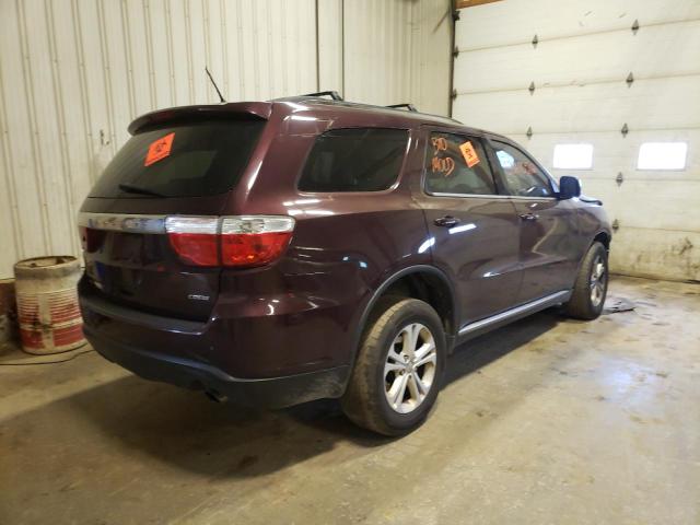 1C4RDJDG3CC271713 - 2012 DODGE DURANGO CREW MAROON photo 4