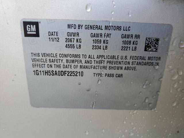 1G11H5SA0DF225210 - 2013 CHEVROLET MALIBU LTZ ოქროსფერი ფოტო 12