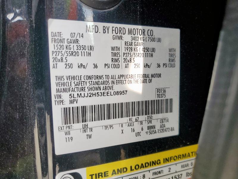 5LMJJ2H53EEL08957 - 2014 LINCOLN NAVIGATOR BLACK photo 14