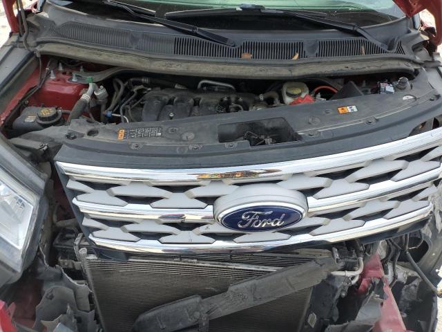 1FM5K7F89KGA17343 - 2019 FORD EXPLORER LIMITED RED photo 12