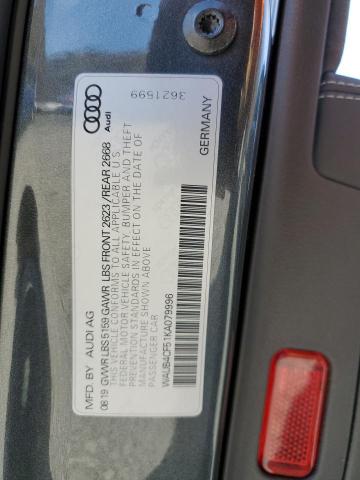 WAUB4CF51KA079996 - 2019 AUDI S5 PREMIUM PLUS GRAY photo 12
