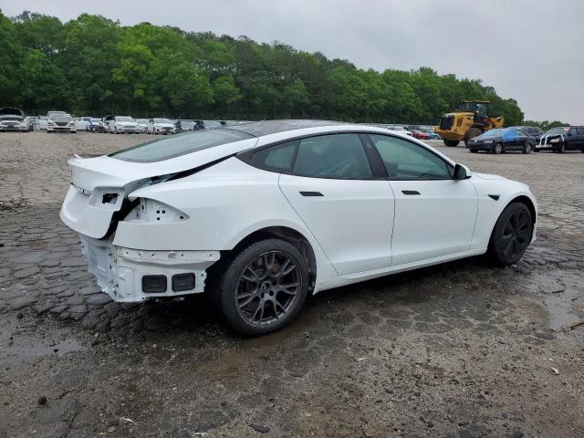 5YJSA1E59NF488969 - 2022 TESLA MODEL S WHITE photo 3