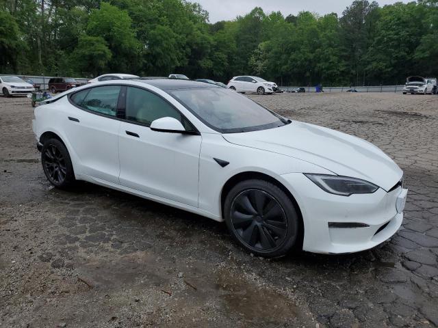 5YJSA1E59NF488969 - 2022 TESLA MODEL S WHITE photo 4
