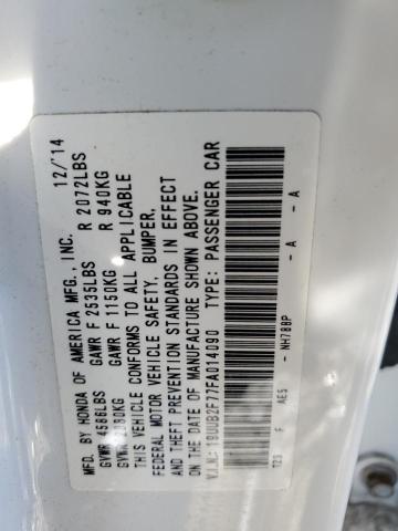 19UUB2F77FA014090 - 2015 ACURA TLX ADVANCE WHITE photo 12