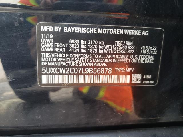 5UXCW2C07L9B56878 - 2020 BMW X7 XDRIVE40I BLACK photo 13