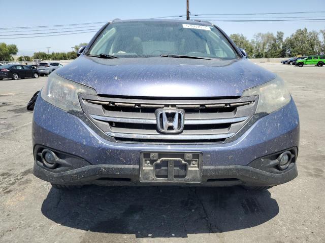 2HKRM4H76EH665709 - 2014 HONDA CR-V EXL BLUE photo 5