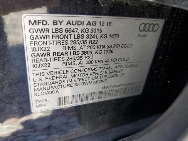 WA1VAAF73KD027177 - 2019 AUDI Q7 PRESTIGE 黑色 照片 14