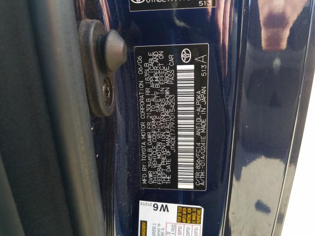 JTKDE177970154253 - 2007 TOYOTA SCION TC BLUE photo 10