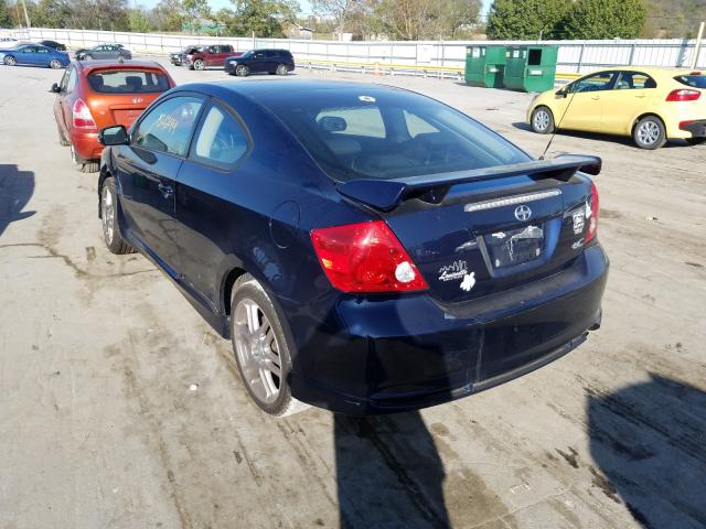 JTKDE177970154253 - 2007 TOYOTA SCION TC BLUE photo 3
