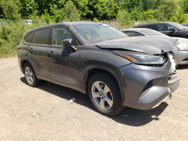 5TDCZRAH2MS086734 - 2021 TOYOTA HIGHLANDER L GRAY photo 4