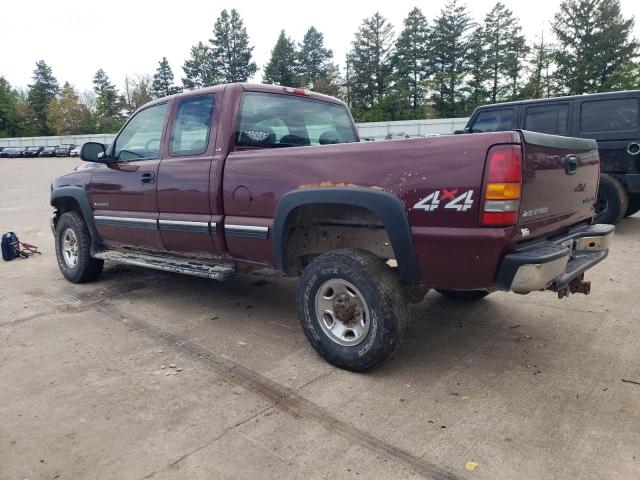 1GCHK29U61E313816 - 2001 CHEVROLET SILVERADO K2500 HEAVY DUTY BURGUNDY photo 2