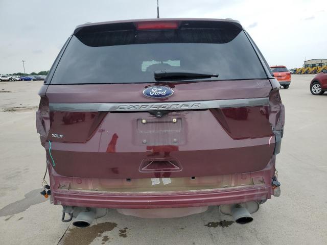 1FM5K7D85JGA03313 - 2018 FORD EXPLORER XLT BURGUNDY photo 6