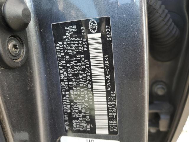 4T4BE46K79R069107 - 2009 TOYOTA CAMRY BASE CHARCOAL photo 12